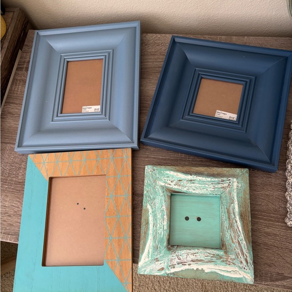 Set of 4 Blue photo frames - Picture 1 of 2